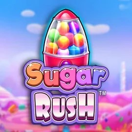 Sugar Rush slot logo by Pragmatic Play at Bruce Bet Casino